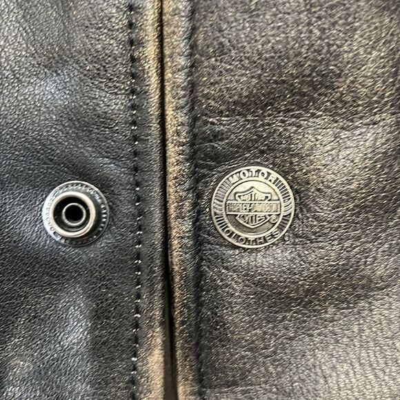 Harley Davidson men leather bronco vest - Picture 5 of 7